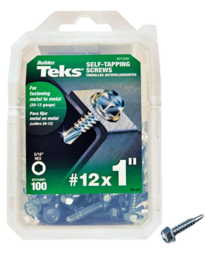 100PK #12x1" Hex Screw