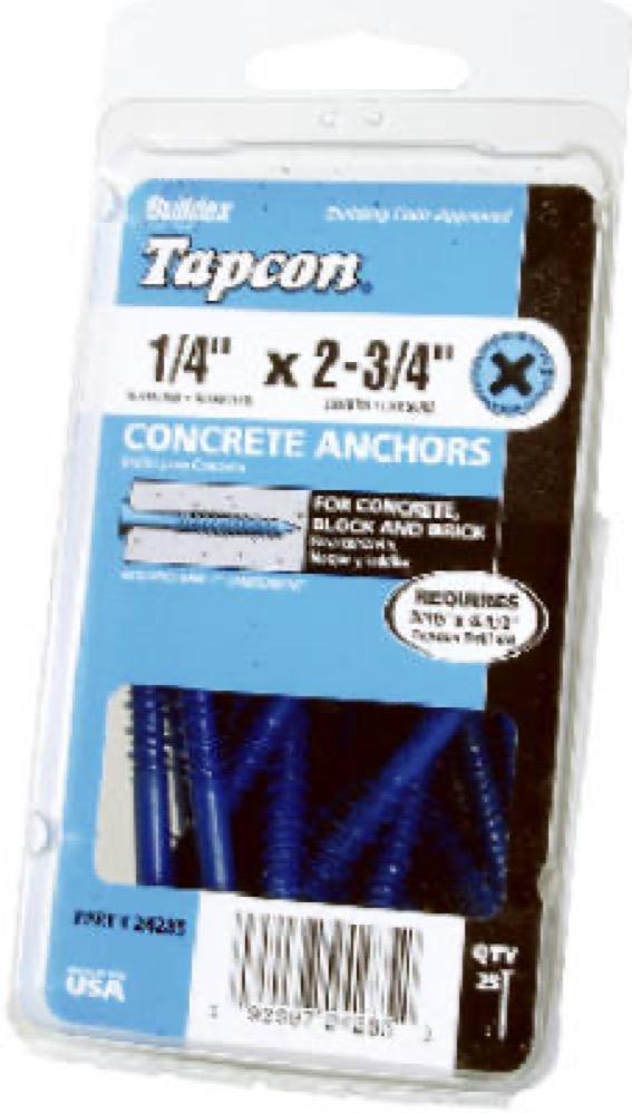 25PK 3/16x2-3/4" Anchor