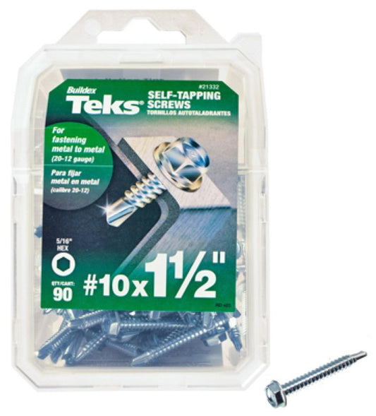 90PK#10x1-1/2"Hex Screw