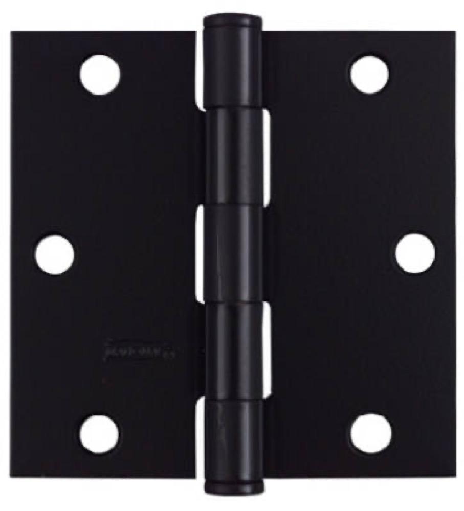 3-1/2" BLK SQ DR Hinge