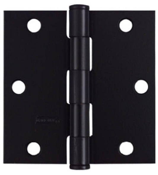 3-1/2" BLK SQ DR Hinge