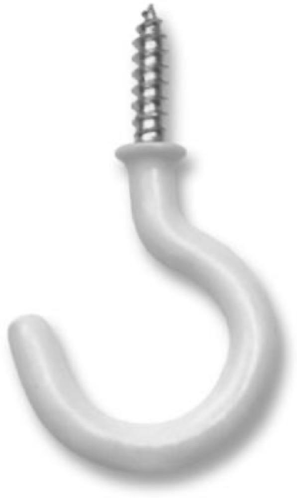 4PC 7/8" WHT Cup Hook