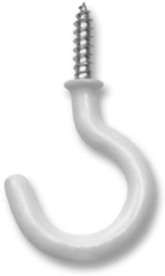 4PC 7/8" WHT Cup Hook