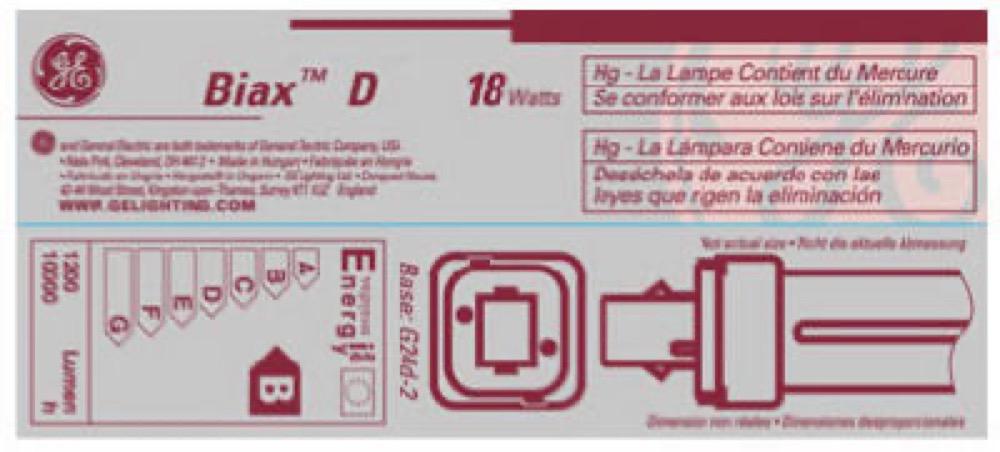 GE 18W Comp Fluo Bulb