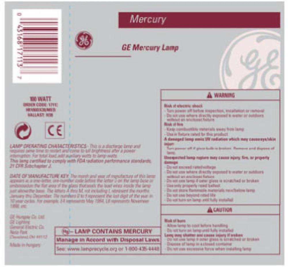 GE 100W Merc Vap Bulb