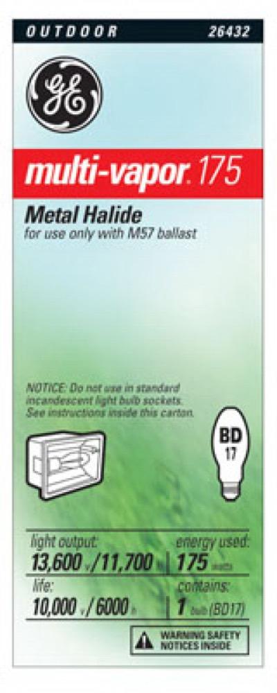 GE 175W CLR Halide Lamp