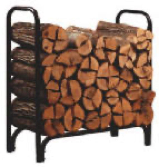 4' BLK STL DLX Log Rack