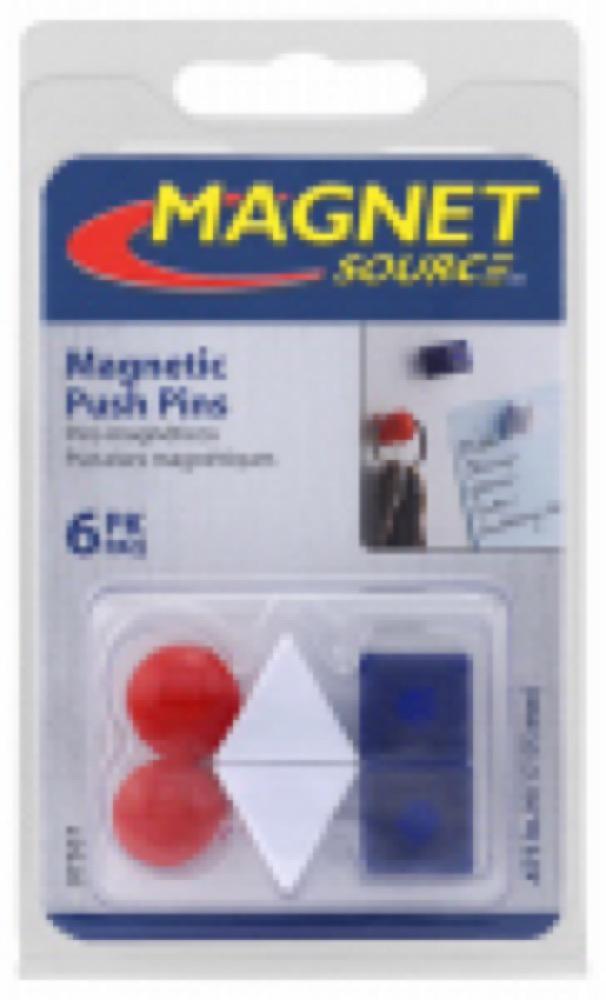 6CTRED/WHT/BLU Magn Pin
