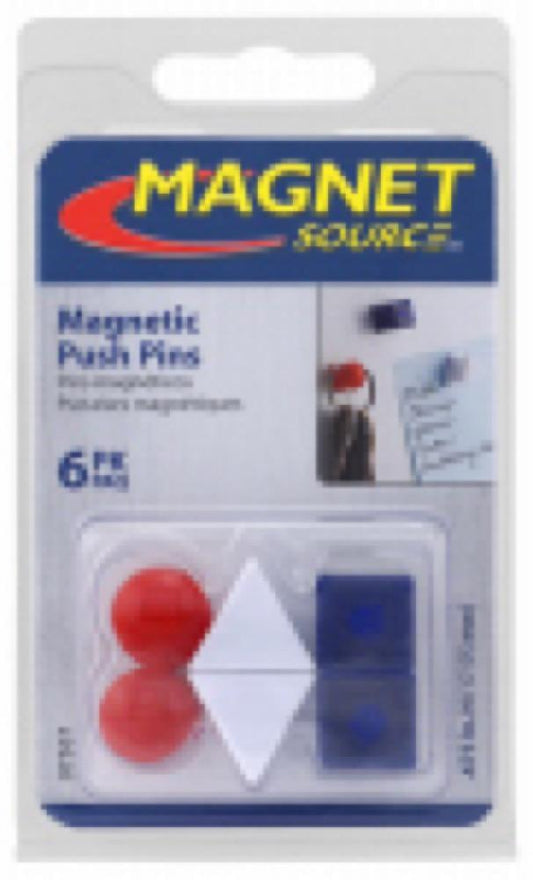 6CTRED/WHT/BLU Magn Pin