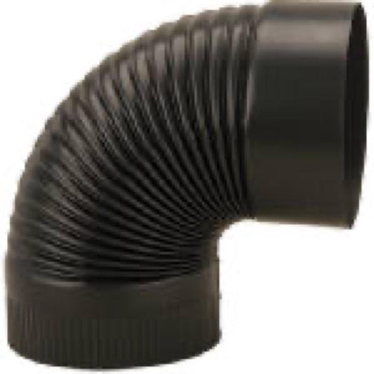 6" BLK Corr Elbow