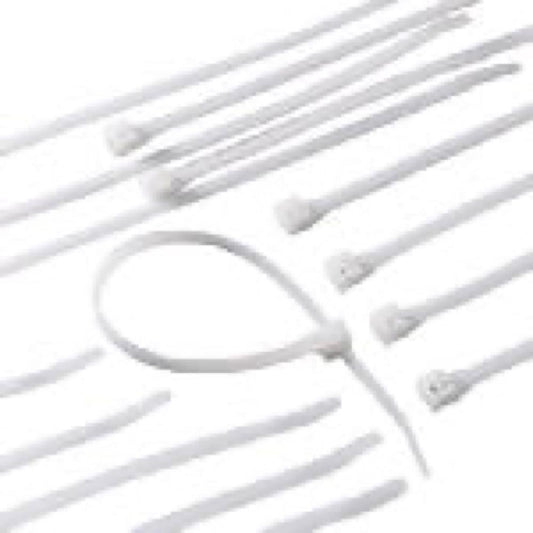 100PK 11" WHT Cable Tie