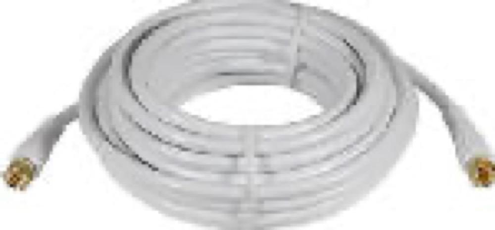 25' WHT RG6 Coax Cable