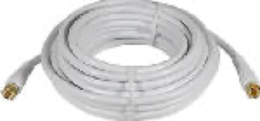 25' WHT RG6 Coax Cable