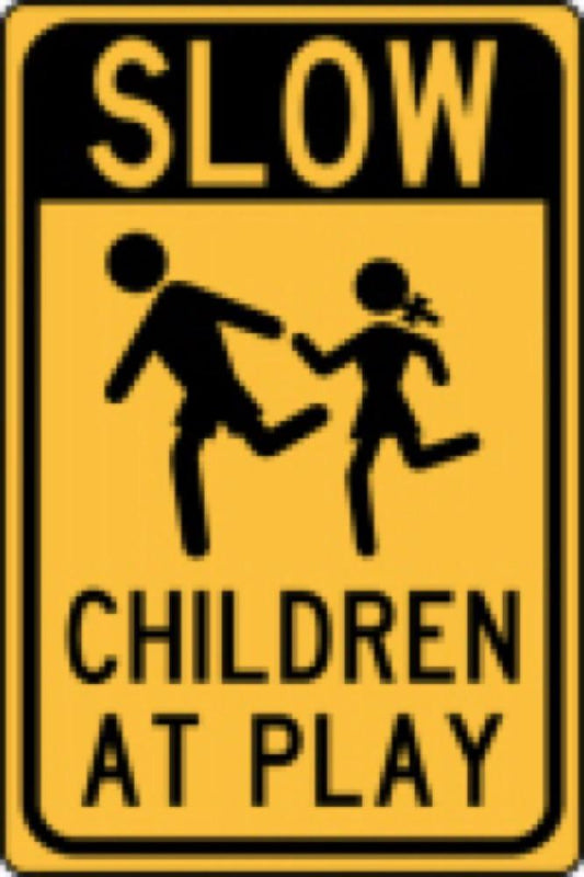 12x18Children Play Sign