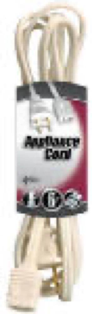 6' 18/2 WHT Appl Cord