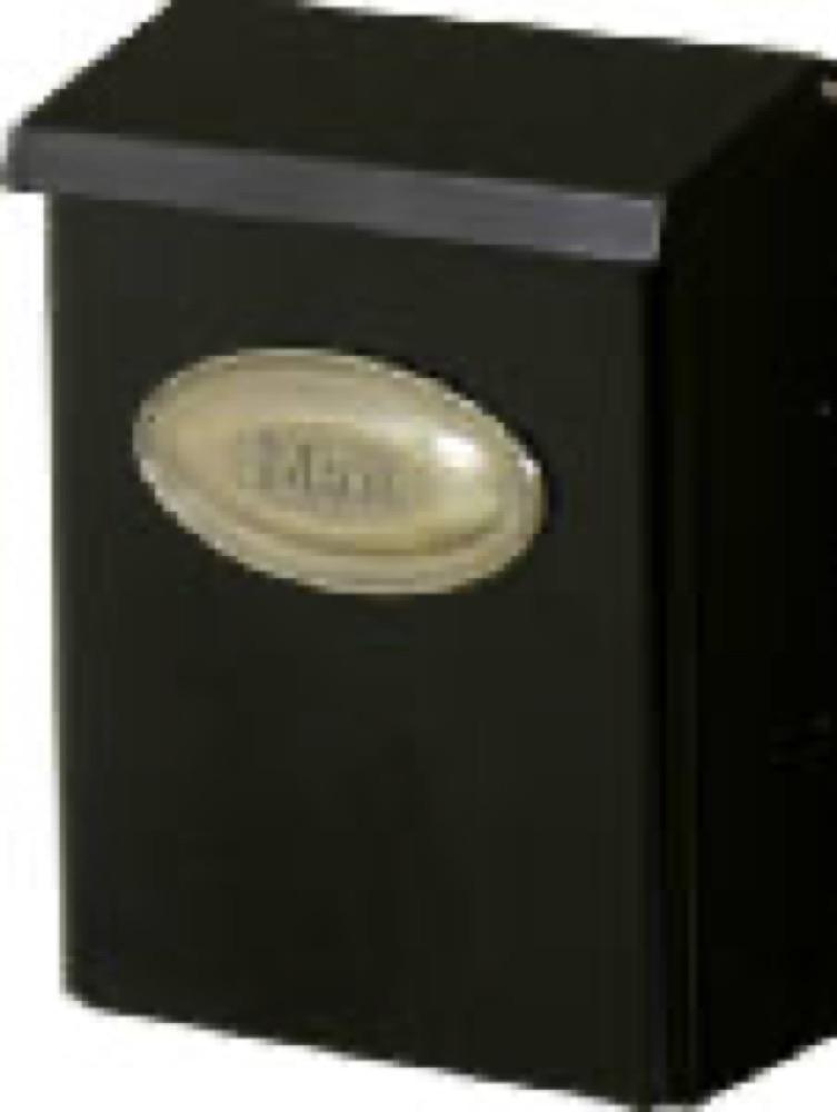 MED BLK Wall Mailbox
