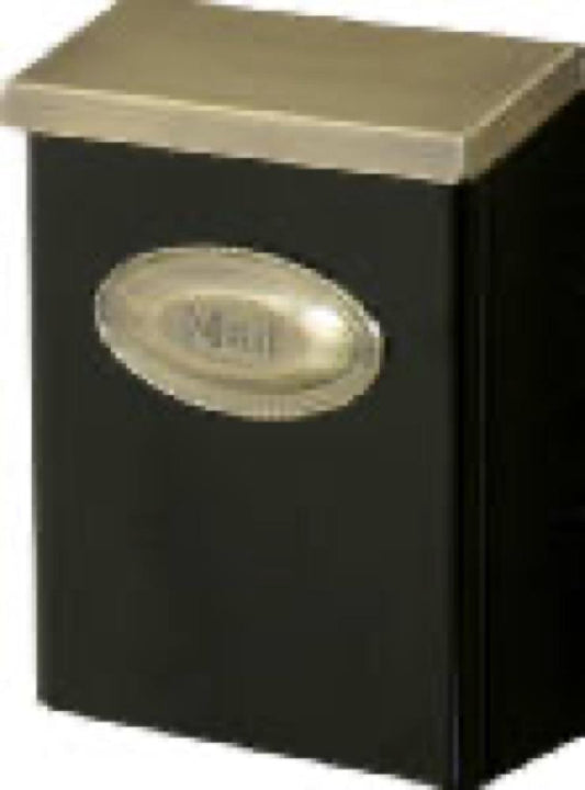 MED BLK Wall Mailbox