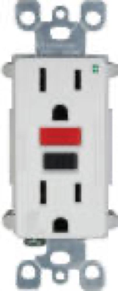 15A WHT DPLX Receptacle