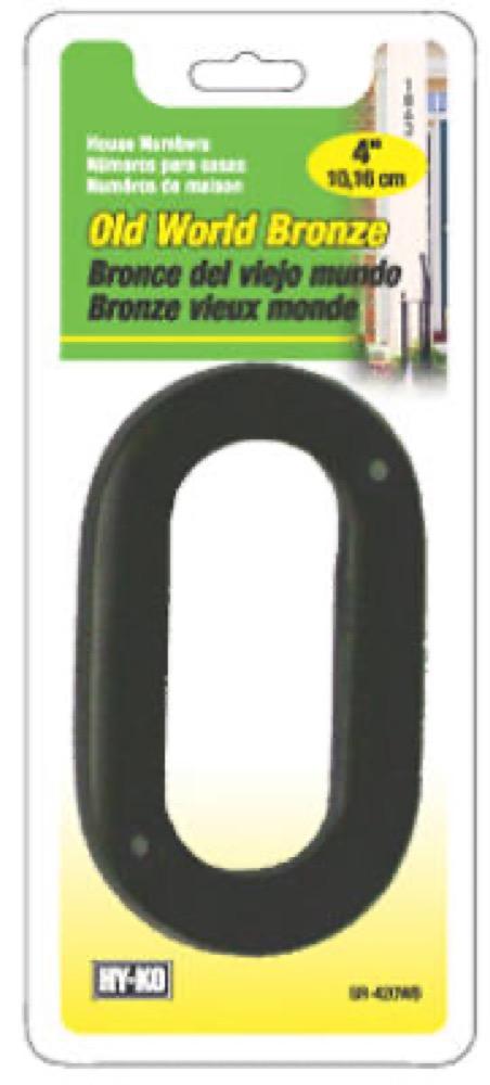 4"BRZ OldWorld Number 0