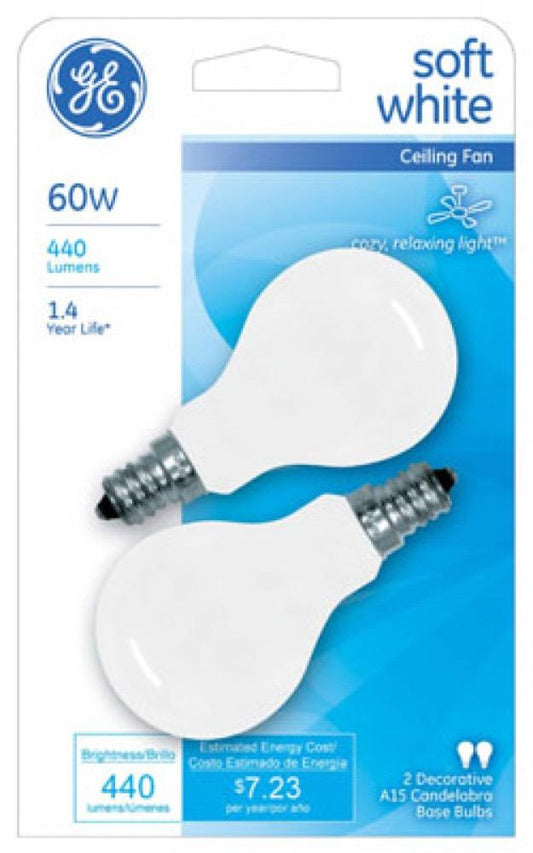 GE2PK 60W WHT Fan Bulb