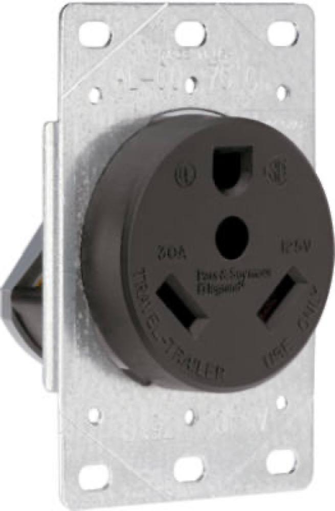 30ABLK Flush Rec Outlet
