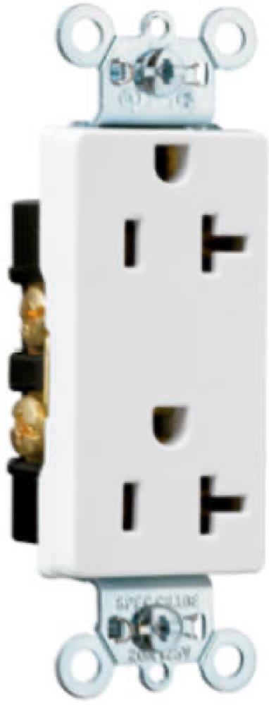 20A WHT DPLX Receptacle