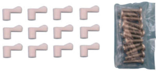 12PK WHT 5/16" Scr Clip