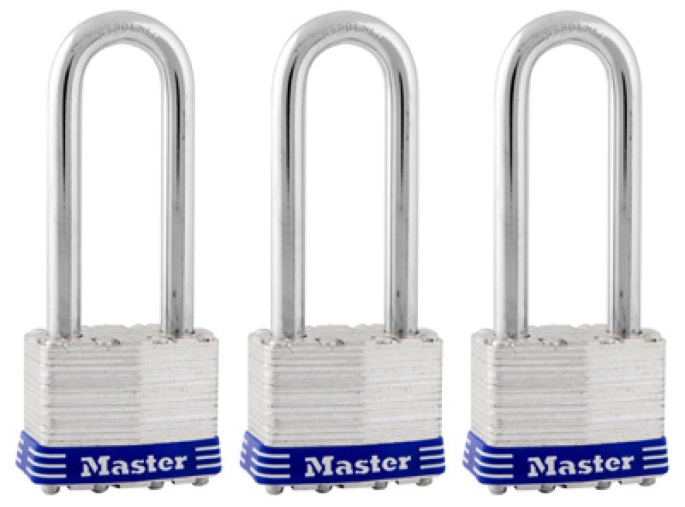 3PK 1-3/4" Padlock