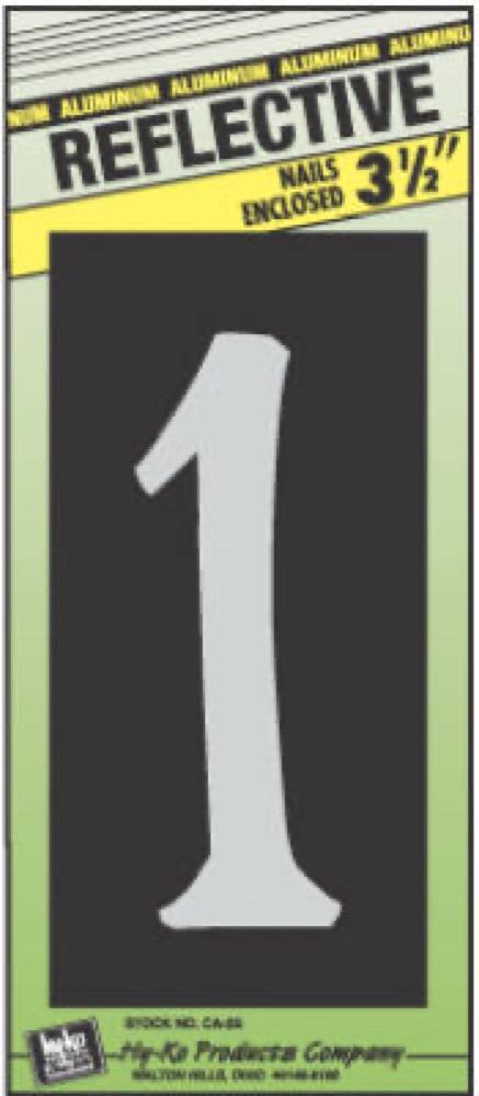 3-1/2" Refl ALU Num 1