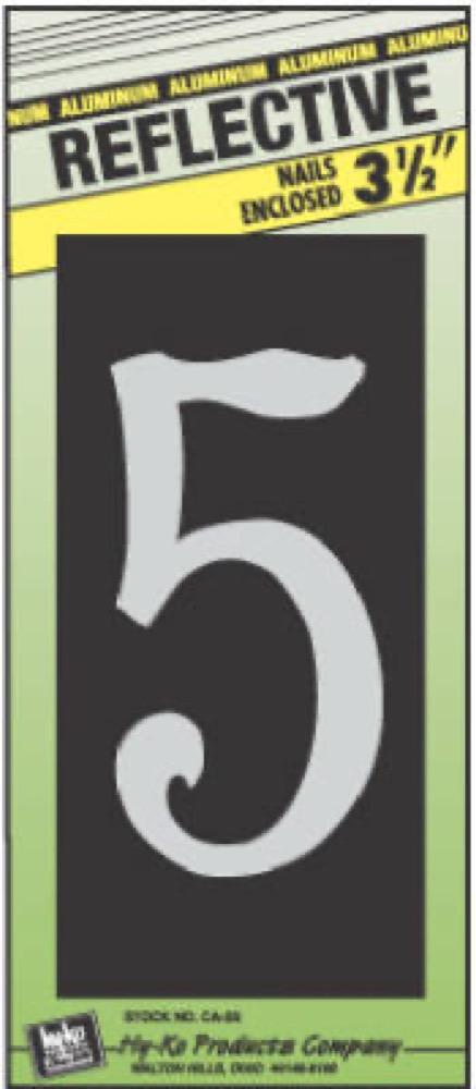 3-1/2" Refl ALU Num 5