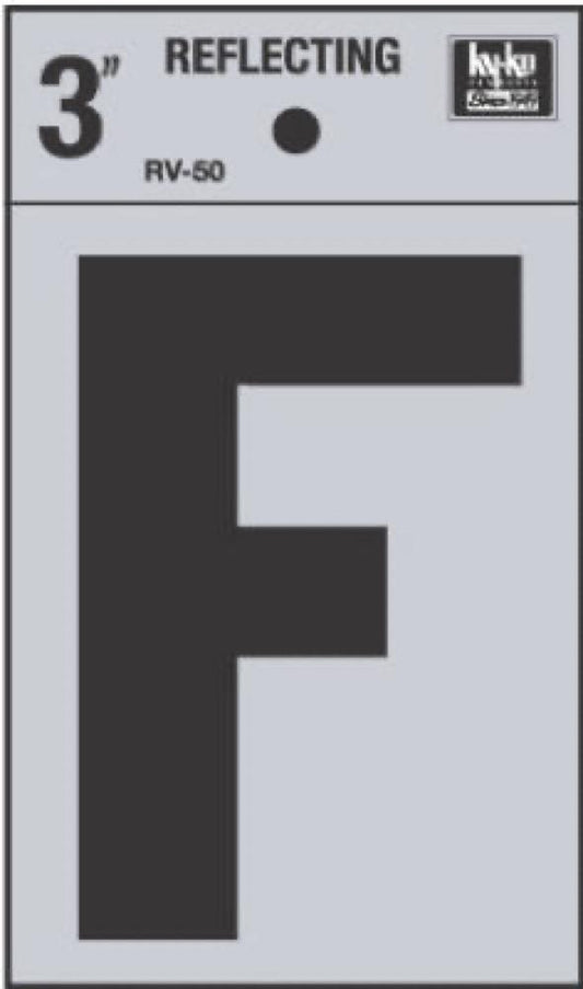 3" Refl Vinyl Letter F