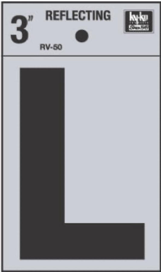 3" Refl Vinyl Letter L