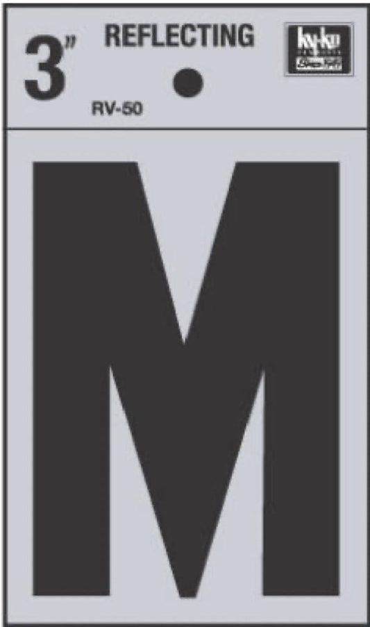 3" Refl Vinyl Letter M