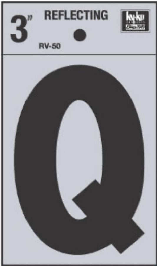 3" Refl Vinyl Letter Q