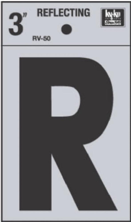3" Refl Vinyl Letter R