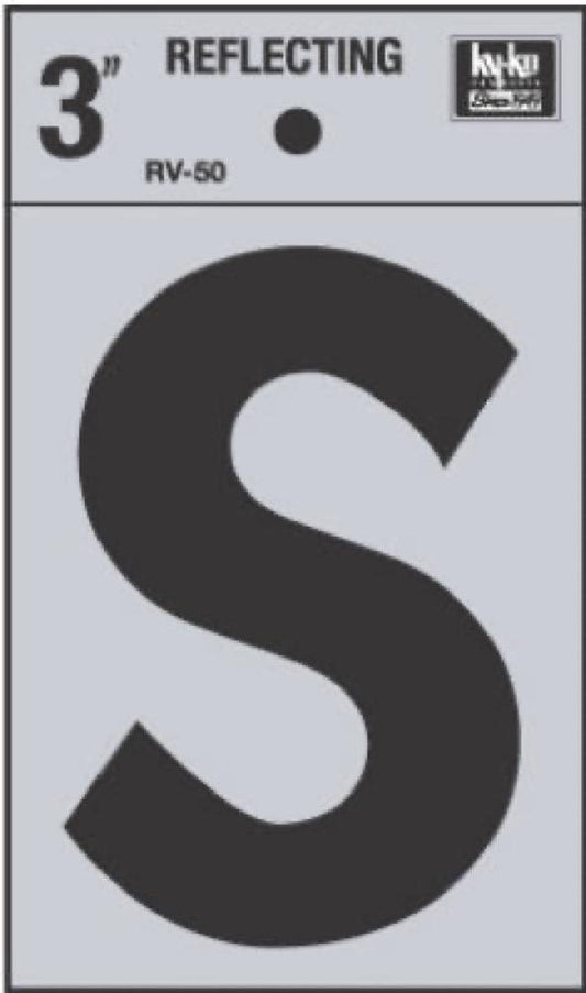 3" Refl Vinyl Letter S