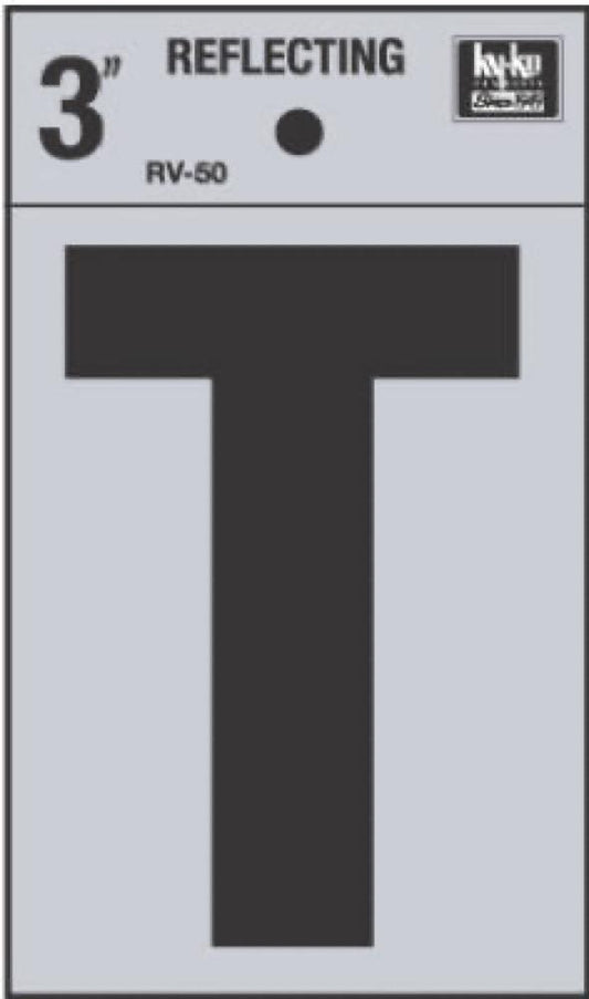 3" Refl Vinyl Letter T