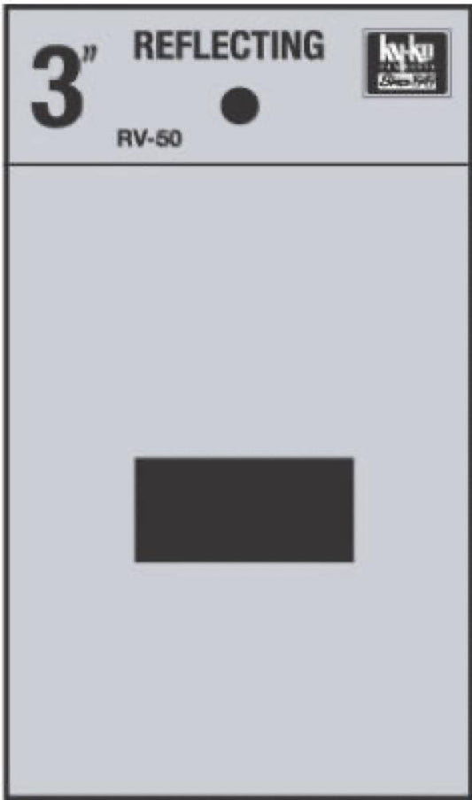 3"BLK Refl Vinyl Hyphen