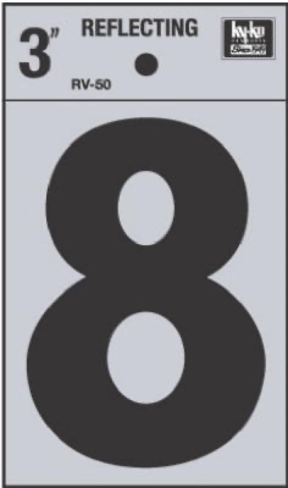 3" Refl Vinyl Number 8