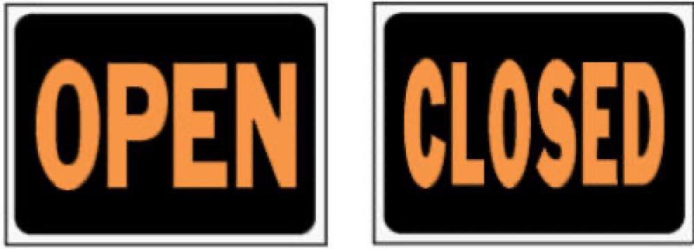 9x12 Open/Close Sign