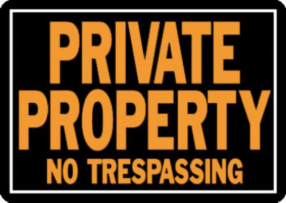 10x14 Private Prop Sign