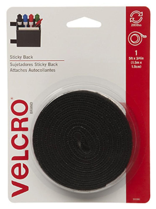 3/4"x5' BLK Velcro Tape