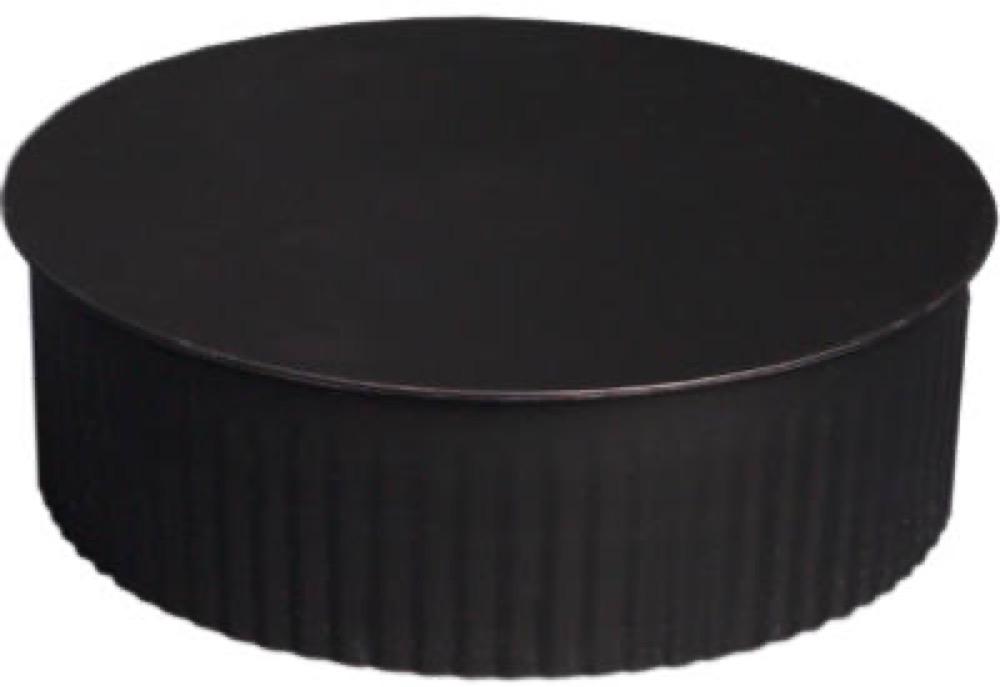 6" BLK Crimp Tee Cap