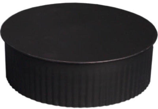 6" BLK Crimp Tee Cap