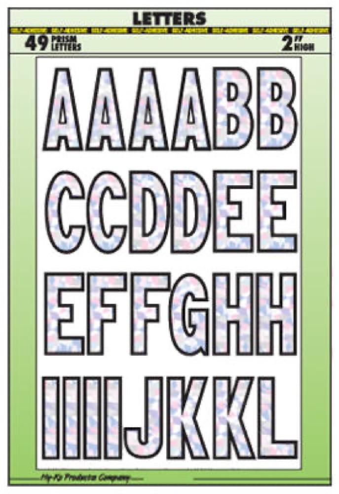 2" SLV Back Letter Set