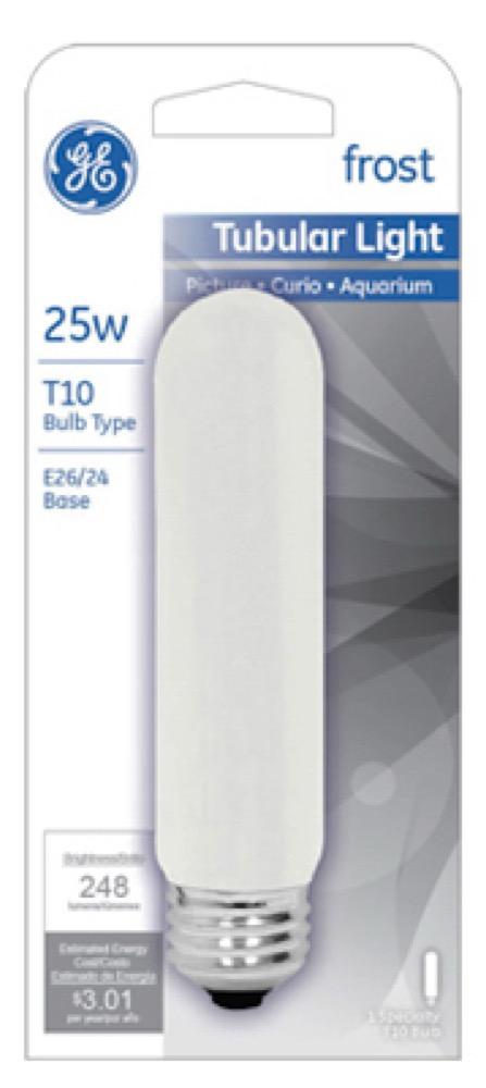 GE25W Fros Tub T10 Bulb