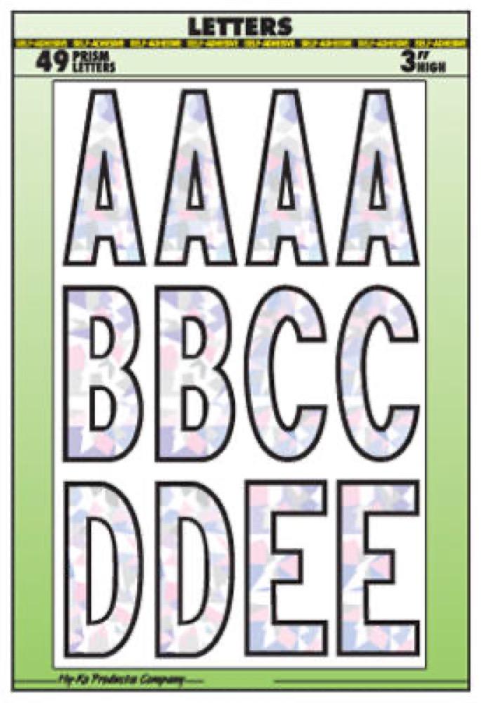 3" SLV Back Letter Set