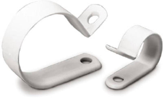 6PK 3/4"WHT Plas Clamp