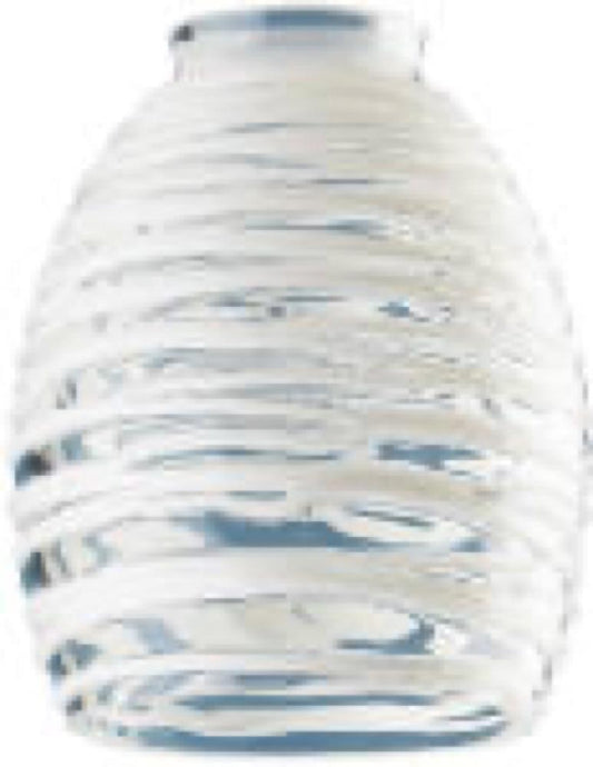 CLR/WHT Rop Glass Shade