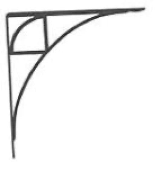 8"BLK STL Shelf Bracket